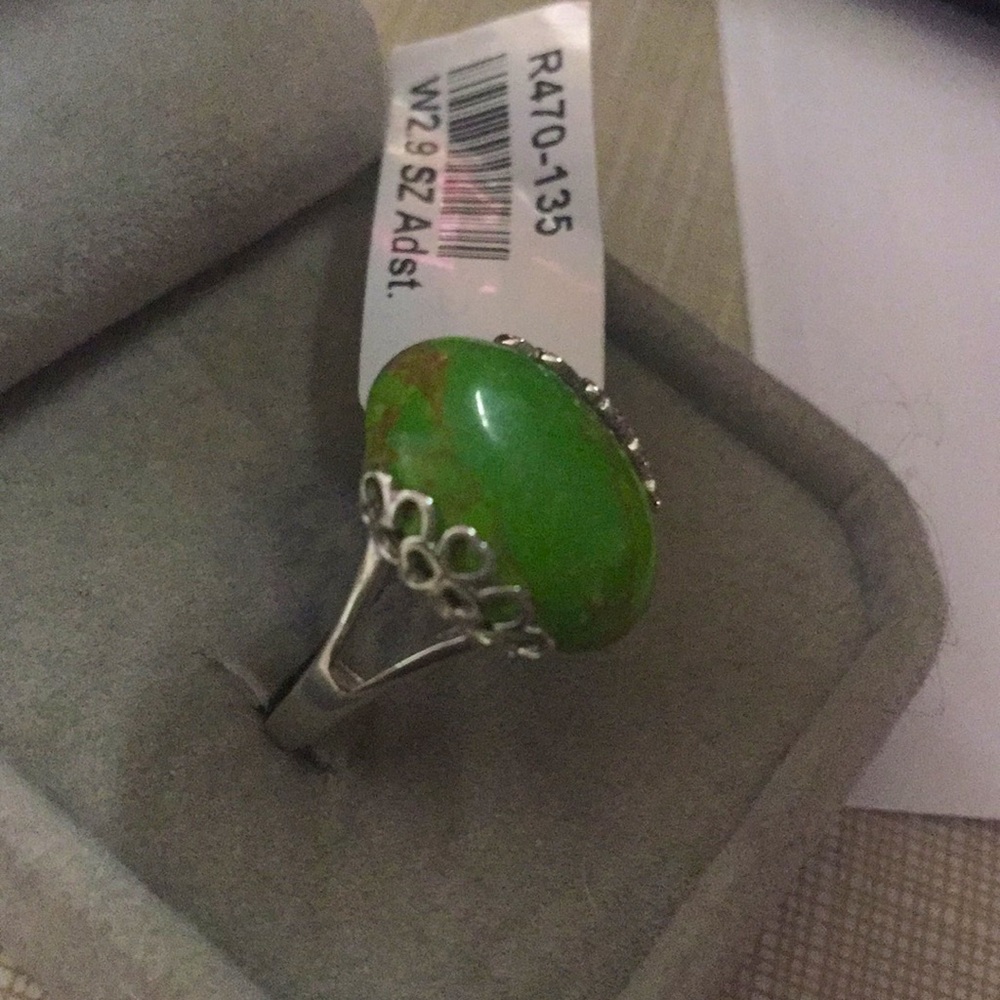 Made in USA NEW green Copper turquoise design Ring - Picture 5 of 13